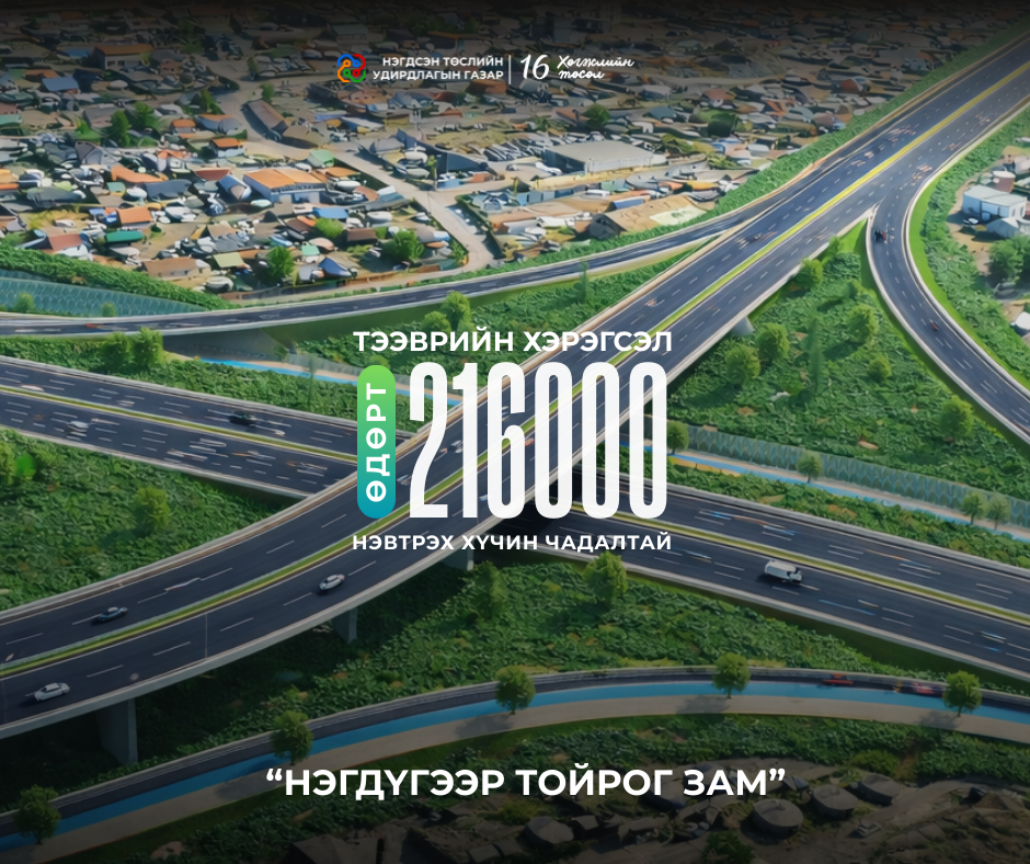 НЭГДҮГЭЭР ТОЙРОГ ЗАМААР ӨДӨРТ 216 МЯНГА ОРЧИМ ТЭЭВРИЙН ХЭРЭГСЭЛ НЭВТРЭХ ХҮЧИН ЧАДАЛТАЙ БАЙНА