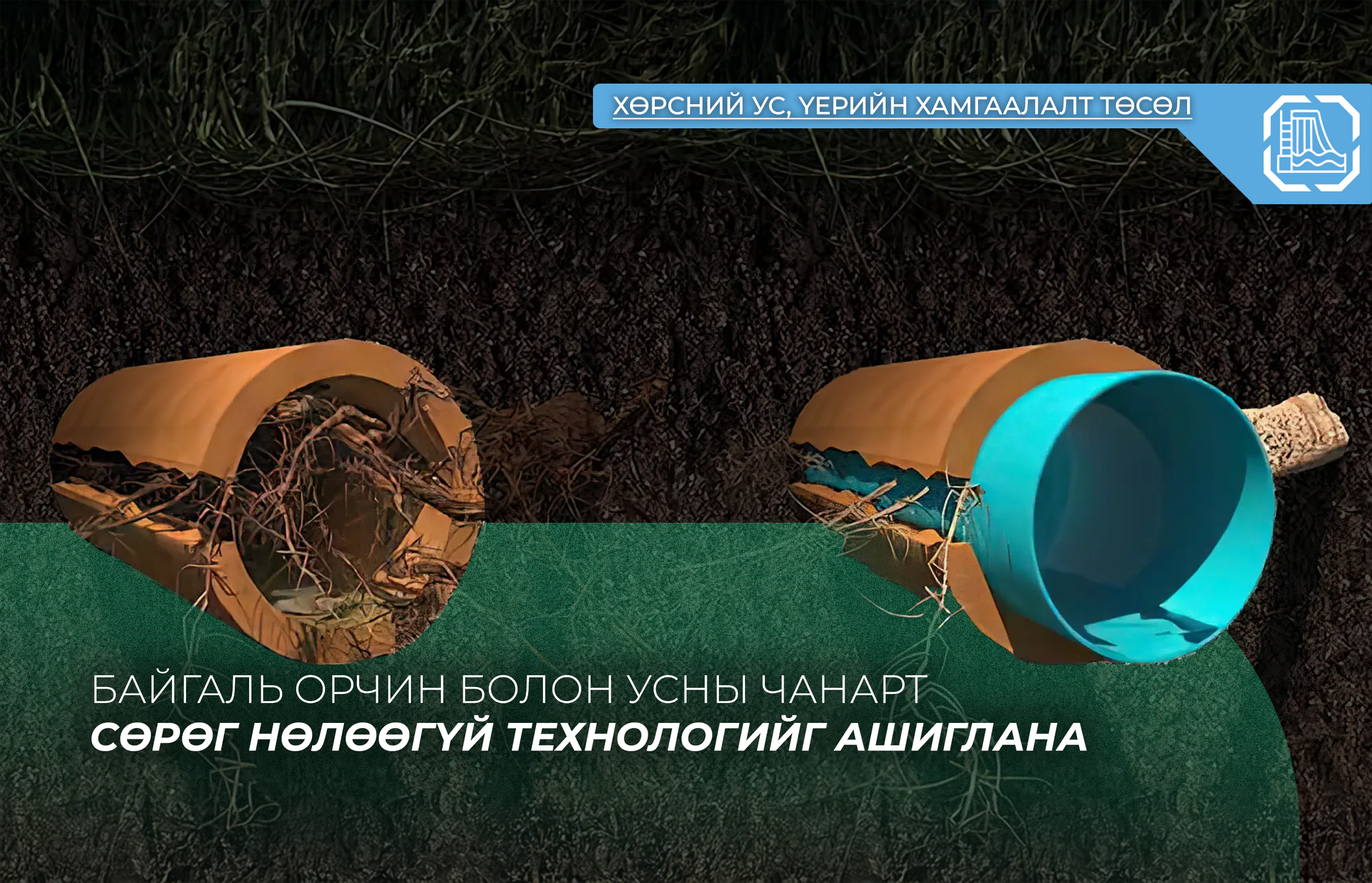 ХӨРСНИЙ УС, ҮЕРИЙН ХАМГААЛАЛТ ТӨСӨЛ: БАЙГАЛЬ ОРЧИН БОЛОН УСНЫ ЧАНАРТ СӨРӨГ НӨЛӨӨГҮЙ ТЕХНОЛОГИЙГ АШИГЛАНА